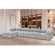 Meridian Furniture Ames Grey Boucle Fabric Modular Sectional