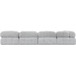 Meridian Furniture Ames Grey Boucle Fabric Modular Sectional