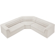 Meridian Furniture Cascade Cream Boucle Fabric Modular Sectional