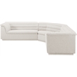 Meridian Furniture Cascade Cream Boucle Fabric Modular Sectional