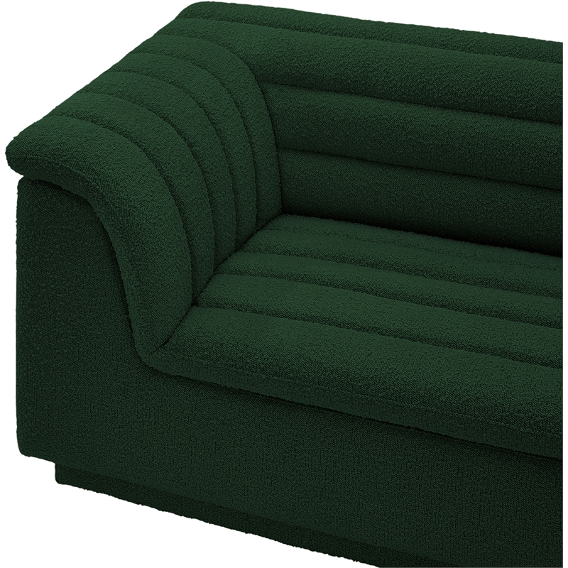 Meridian Furniture Cascade Green Boucle Fabric Modular Sectional
