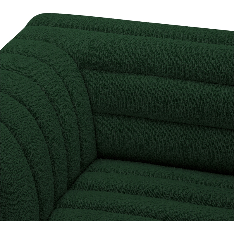 Meridian Furniture Cascade Green Boucle Fabric Modular Sectional