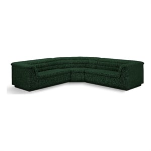 Meridian Furniture Cascade Green Boucle Fabric Modular Sectional
