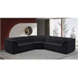 Meridian Furniture Cascade Black Velvet Fabric Modular Sectional
