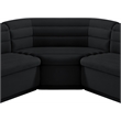 Meridian Furniture Cascade Black Velvet Fabric Modular Sectional