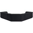 Meridian Furniture Cascade Black Velvet Fabric Modular Sectional