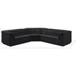 Meridian Furniture Cascade Black Velvet Fabric Modular Sectional