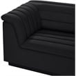 Meridian Furniture Cascade Black Velvet Fabric Modular Sectional