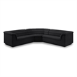 Meridian Furniture Cascade Black Velvet Fabric Modular Sectional