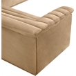 Meridian Furniture Cascade Camel Velvet Fabric Modular Sectional