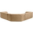 Meridian Furniture Cascade Camel Velvet Fabric Modular Sectional