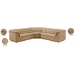 Meridian Furniture Cascade Camel Velvet Fabric Modular Sectional