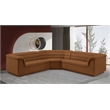 Meridian Furniture Cascade Saddle Velvet Fabric Modular Sectional