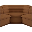 Meridian Furniture Cascade Saddle Velvet Fabric Modular Sectional