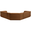 Meridian Furniture Cascade Saddle Velvet Fabric Modular Sectional
