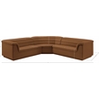 Meridian Furniture Cascade Saddle Velvet Fabric Modular Sectional