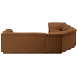 Meridian Furniture Cascade Saddle Velvet Fabric Modular Sectional