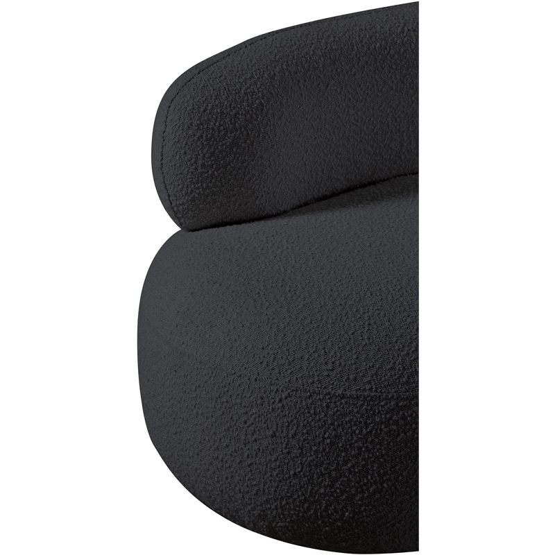Meridian Furniture Venti Black Boucle Fabric Chair