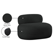 Meridian Furniture Venti Black Boucle Fabric Chair
