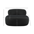 Meridian Furniture Venti Black Boucle Fabric Chair