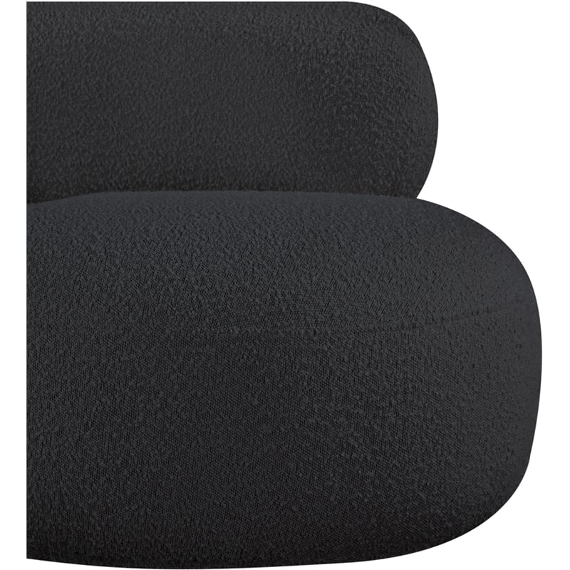 Meridian Furniture Venti Black Boucle Fabric Chair