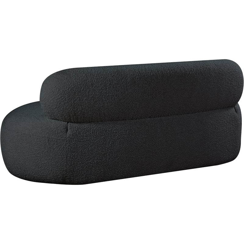 Meridian Furniture Venti Black Boucle Fabric Loveseat