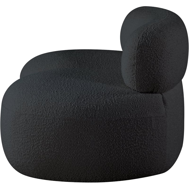 Meridian Furniture Venti Black Boucle Fabric Loveseat