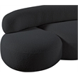 Meridian Furniture Venti Black Boucle Fabric Sofa