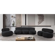 Meridian Furniture Venti Black Boucle Fabric Sofa