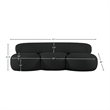 Meridian Furniture Venti Black Boucle Fabric Sofa