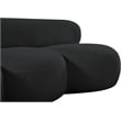 Meridian Furniture Venti Black Boucle Fabric Sofa