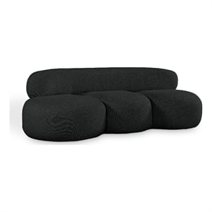 Meridian Furniture Venti Black Boucle Fabric Sofa