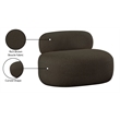 Meridian Furniture Venti Brown Boucle Fabric Chair