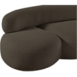 Meridian Furniture Venti Brown Boucle Fabric Loveseat