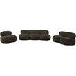 Meridian Furniture Venti Brown Boucle Fabric Loveseat