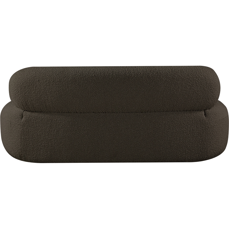Meridian Furniture Venti Brown Boucle Fabric Loveseat