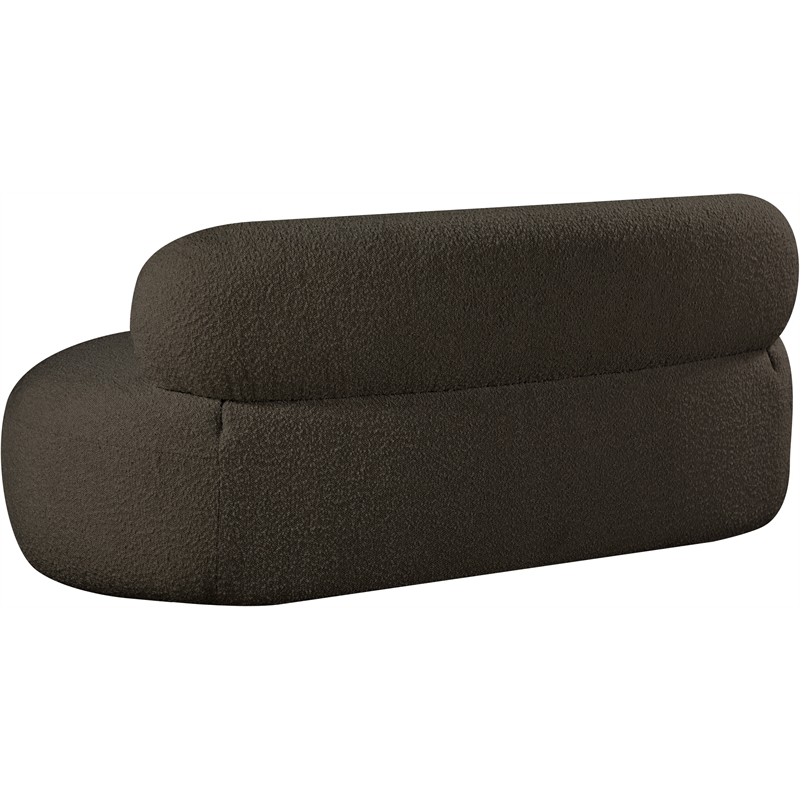Meridian Furniture Venti Brown Boucle Fabric Loveseat