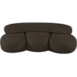 Meridian Furniture Venti Brown Boucle Fabric Loveseat