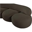 Meridian Furniture Venti Brown Boucle Fabric Sofa