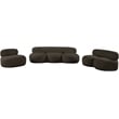 Meridian Furniture Venti Brown Boucle Fabric Sofa