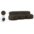 Meridian Furniture Venti Brown Boucle Fabric Sofa