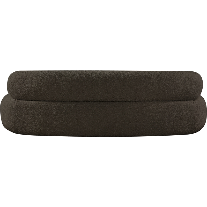 Meridian Furniture Venti Brown Boucle Fabric Sofa
