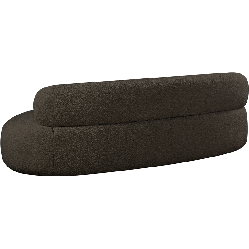 Meridian Furniture Venti Brown Boucle Fabric Sofa