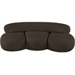 Meridian Furniture Venti Brown Boucle Fabric Sofa