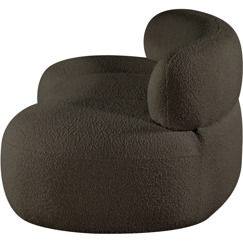 Meridian Furniture Venti Brown Boucle Fabric Sofa