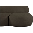 Meridian Furniture Venti Brown Boucle Fabric Sofa