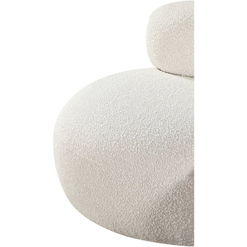 Meridian Furniture Venti Cream Boucle Fabric Chair
