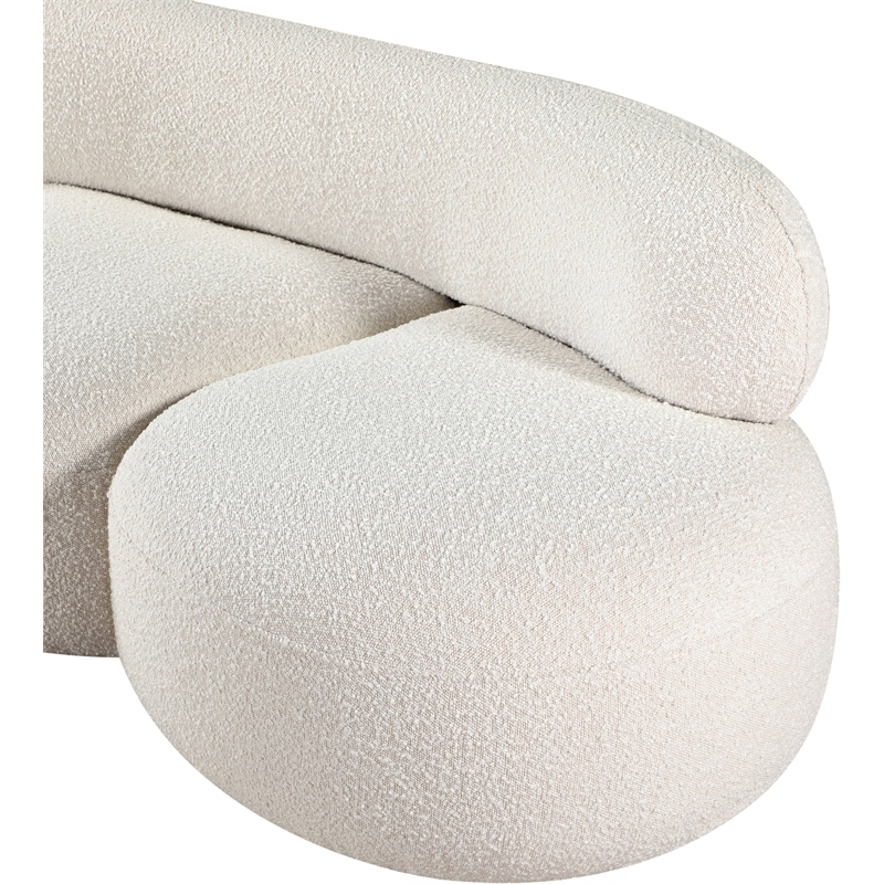 Meridian Furniture Venti Cream Boucle Fabric Loveseat