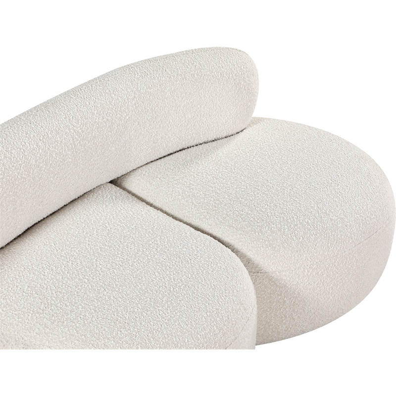 Meridian Furniture Venti Cream Boucle Fabric Loveseat