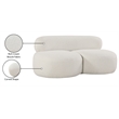 Meridian Furniture Venti Cream Boucle Fabric Loveseat